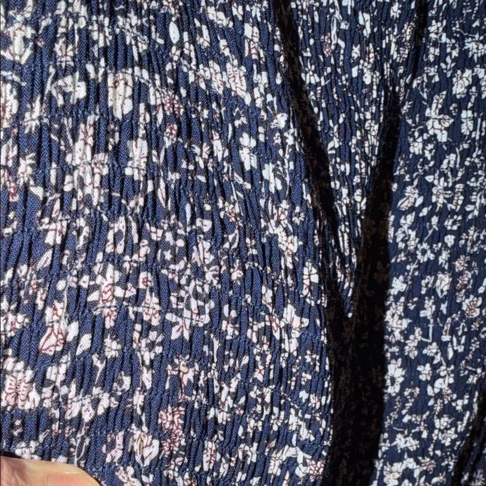 Lulus Women’s Navy Floral Belted Pantsuit - Casual Summer Style - Picture 5 of 7